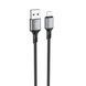 Кабель BOROFONE BX83 iP Famous silicone charging data cable Black 654526287 фото 1