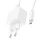 Мережевий зарядний пристрій з кабелем HOCO CS11A Ocean single port charger set(Micro) White 106240446 фото 3