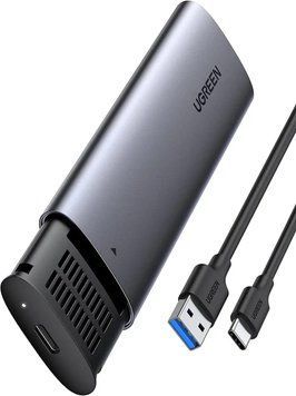 Зовнішня кишеня для накопичувача UGREEN USB-C to M.2 NGFF 5G Enclosure A TO C Cable 50cm 551132534 фото