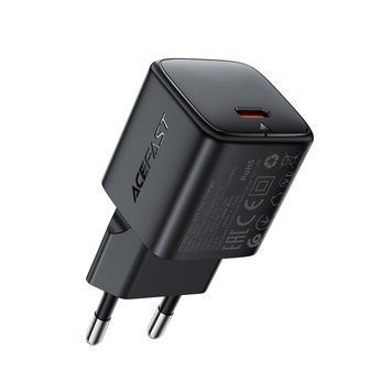 Мережевий зарядний пристрій ACEFAST A117 PD20W mini GaN USB-C fast charger Black 475015114 фото