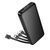 Зовнішній акумулятор HOCO J163 Wonderful power bank with 4 cables(10000mAh) Black 288960443 фото