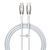 Кабель Baseus Glimmer Series Fast Charging Data Cable Type-C to Type-C 100W 1m White 861969858 фото