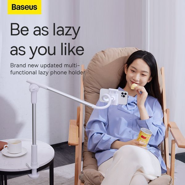 Тримач для телефона Baseus Unlimited adjustment lazy phone holder silver 495891908 фото