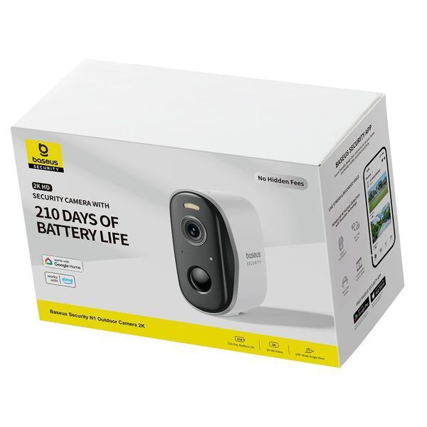 Додаткова IP-камера відеоспостереження Baseus Security N1 Outdoor Camera 2K White 246206385 фото