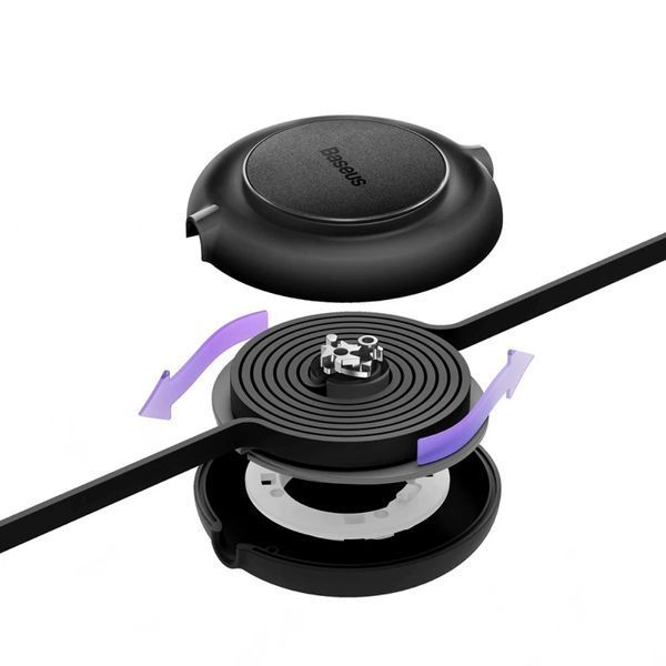 Кабель Baseus Free2Draw Retractable Crystal Fast Charging Data Cable USB to M+L+C 3.5A 1.1m Cluster Black 108528460 фото