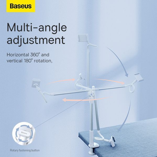 Тримач для телефона Baseus Unlimited adjustment lazy phone holder silver 495891908 фото