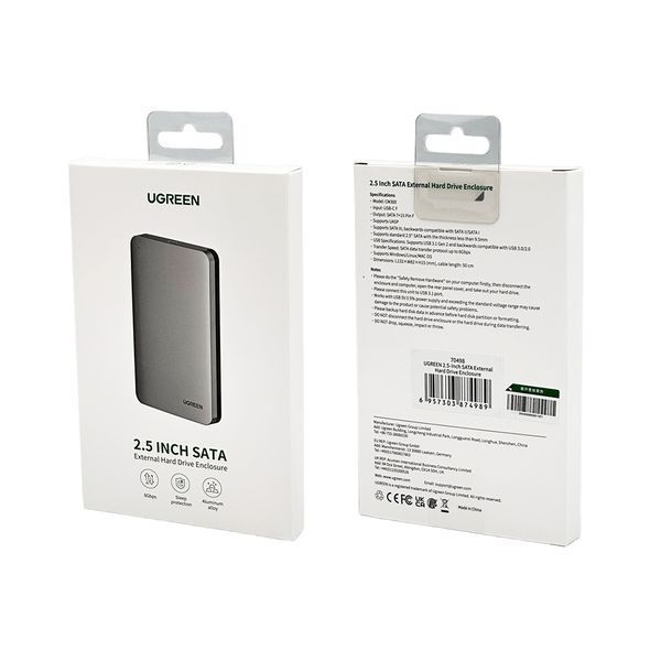Внешний карман для накопителя UGREEN 2.5-Inch SATA External Hard Drive Enclosure 993776303 фото