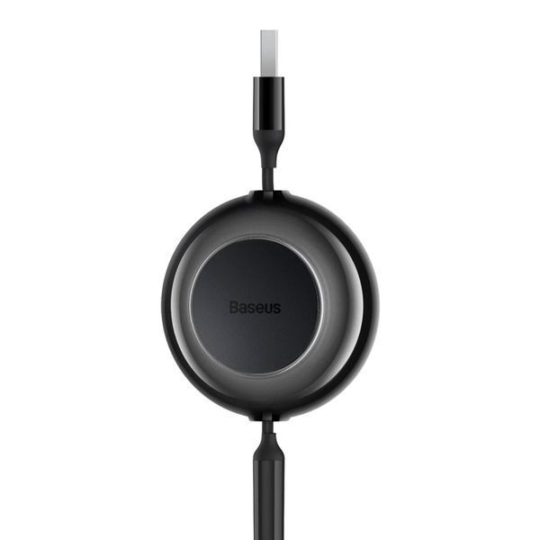 Кабель Baseus Free2Draw Retractable Crystal Fast Charging Data Cable USB to M+L+C 3.5A 1.1m Cluster Black 108528460 фото
