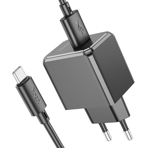 Мережевий зарядний пристрій з кабелем HOCO CS11A Ocean single port charger set(Type-C) White 374534767 фото