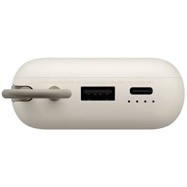 Зовнішній акумулятор Xiaomi Power Bank 10000mAh (Integrated Cable) Tan GL 734309176 фото