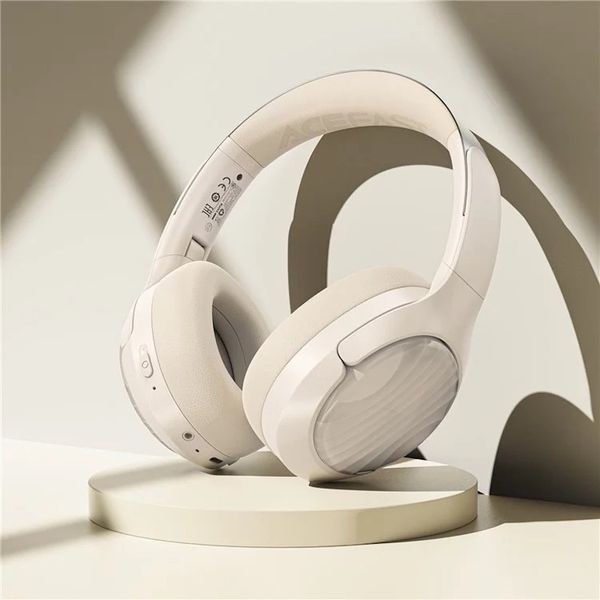 Бездротові накладні навушники ACEFAST H5 active noise cancelling wireless headset Milky White 531901012 фото