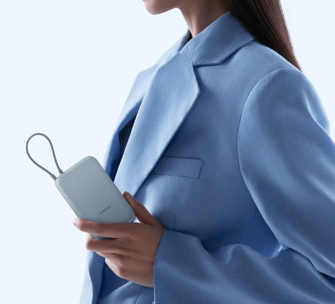 Зовнішній акумулятор Xiaomi Power Bank 10000mAh (Integrated Cable) Tan GL 734309176 фото