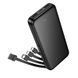 Зовнішній акумулятор HOCO J163 Wonderful power bank with 4 cables(10000mAh) Black 288960443 фото 1