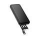Зовнішній акумулятор HOCO J163 Wonderful power bank with 4 cables(10000mAh) Black 288960443 фото 3