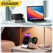 Беспроводное мультизарядное устройство Essager Ruicheng desktop magnetic suction 15W (3 in 1) black 107689510 фото 4