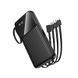 Зовнішній акумулятор BOROFONE BJ76 Smart power bank with 4 cables(10000mAh) Black 346778495 фото 1