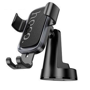 Автодержатель для телефона HOCO H81 Vista Gravity Car holder (center console) Black Metal Gray 969318665 фото
