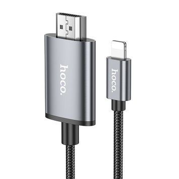 Перехідник HOCO UA27 HD on-screen cable iP to HDTV Metal Gray 722209574 фото