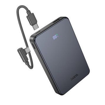 Зовнішній акумулятор HOCO J170 Starlight 22.5W+PD20W fully compatible power bank with cable(10000mAh) Metal Gray 158374338 фото