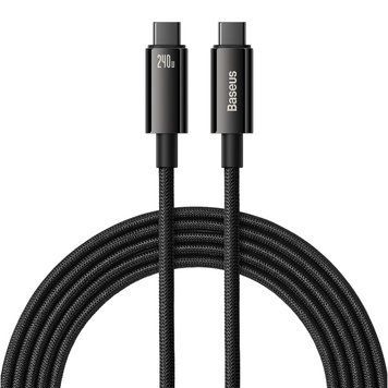 Кабель Baseus Tungsten Gold Fast Charging Data Cable Type-C to Type-C 240W 3m Black 892570717 фото