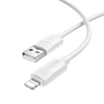 Кабель BOROFONE BX123 Leya silicone charging data cable iP White 651477629 фото