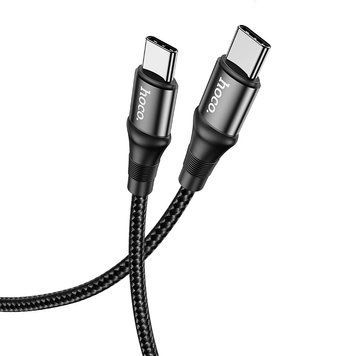Кабель HOCO X50 Type-C to Type-C Exquisito 100W charging data cable(L=2M) Black 686270342 фото