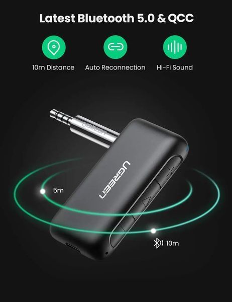 Bluetooth-ресивер UGREEN CM276 Bluetooth 5.0 Receiver Audio Adapter 603930509 фото