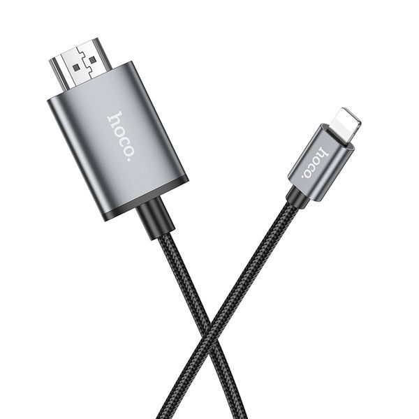 Перехідник HOCO UA27 HD on-screen cable iP to HDTV Metal Gray 722209574 фото