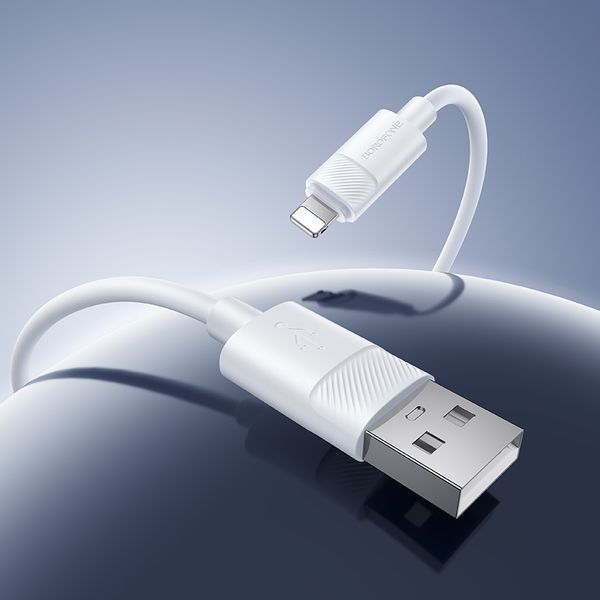 Кабель BOROFONE BX123 Leya silicone charging data cable iP White 651477629 фото