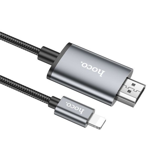 Перехідник HOCO UA27 HD on-screen cable iP to HDTV Metal Gray 722209574 фото