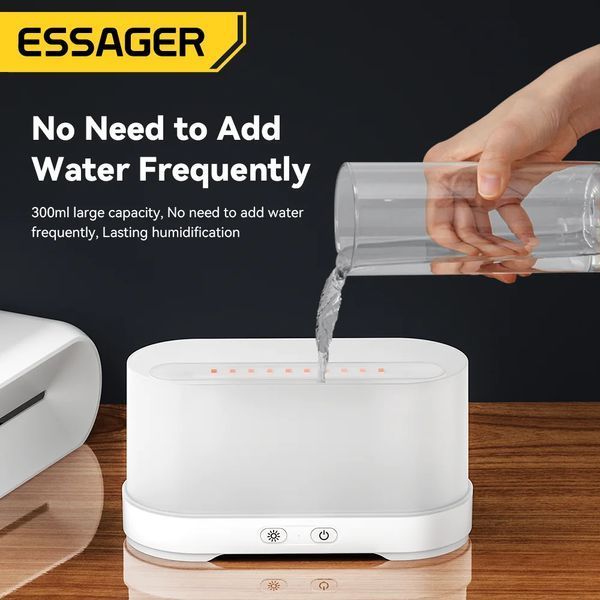 Зволожувач повітря ESSAGER Flame Aromatherapy Humidifier Black 865393898 фото