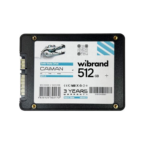 Накопичувач SSD Wibrand Caiman 512GB 2.5" 7mm SATAIII Bulk 781249414 фото