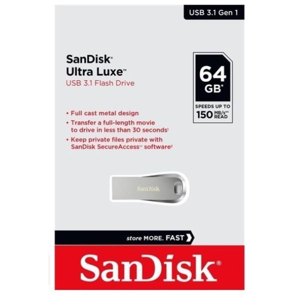 Флеш-накопичувач SanDisk USB 3.1 Ultra Luxe 64Gb (150Mb/s) 807368731 фото