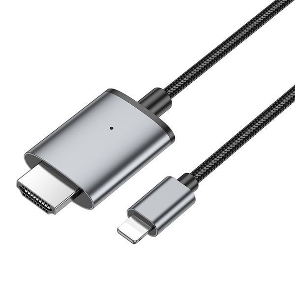 Перехідник HOCO UA27 HD on-screen cable iP to HDTV Metal Gray 722209574 фото