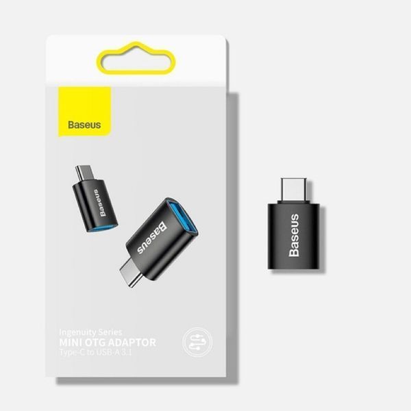 Адаптер Baseus Ingenuity Series Mini OTG Adaptor Type-C to USB-A 3.1 Blue 508786955 фото
