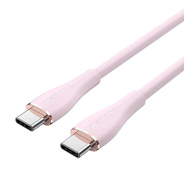 Кабель Vention USB 2.0 C Male to C Male 5A Cable 1M Pink Silicone Type (TAWPF) 534246872 фото