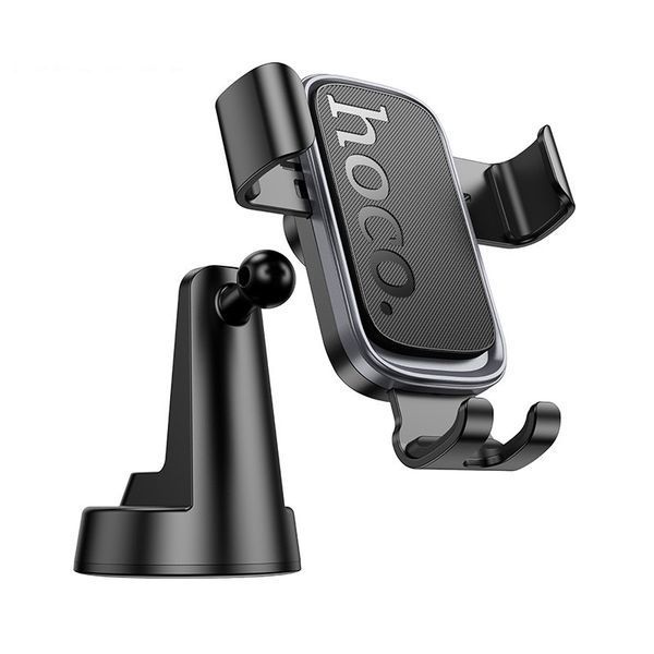 Автодержатель для телефона HOCO H81 Vista Gravity Car holder (center console) Black Metal Gray 969318665 фото