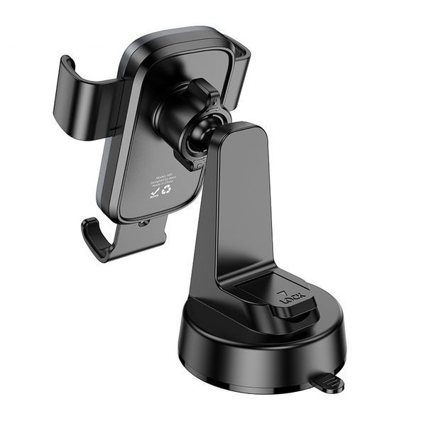 Автодержатель для телефона HOCO H81 Vista Gravity Car holder (center console) Black Metal Gray 969318665 фото