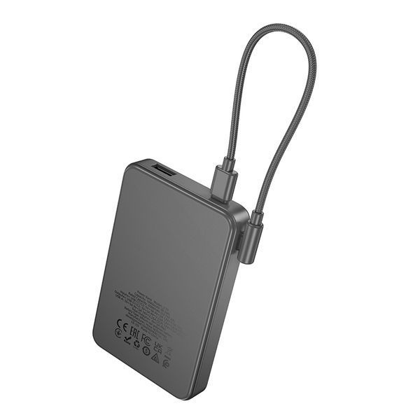 Зовнішній акумулятор HOCO J170 Starlight 22.5W+PD20W fully compatible power bank with cable(10000mAh) Metal Gray 158374338 фото