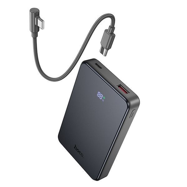 Зовнішній акумулятор HOCO J170 Starlight 22.5W+PD20W fully compatible power bank with cable(10000mAh) Metal Gray 158374338 фото