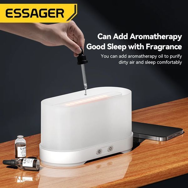 Зволожувач повітря ESSAGER Flame Aromatherapy Humidifier Black 865393898 фото