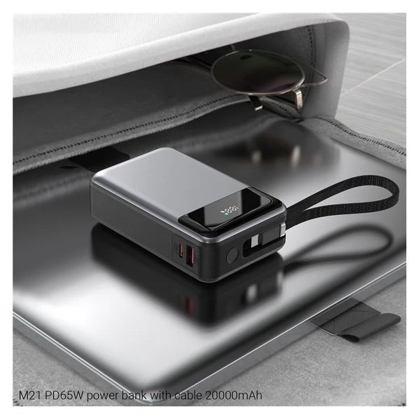 Зовнішній акумулятор ACEFAST M21 PD65W power bank with cable 20000mAh Black 161796108 фото