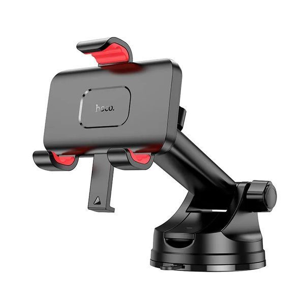 Автодержатель для телефона HOCO H22 Dragon automatic clamping car holder(center console) Red Black 105180403 фото