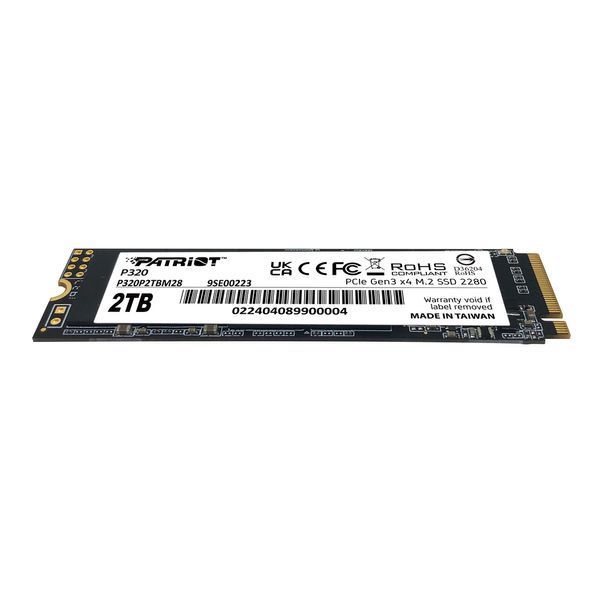 Накопитель SSD M.2 Patriot P320 2TB NVMe 2280 Gen3.0 x4 3D TLC 288504139 фото