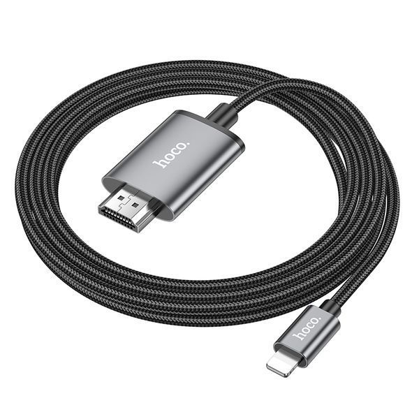 Перехідник HOCO UA27 HD on-screen cable iP to HDTV Metal Gray 722209574 фото