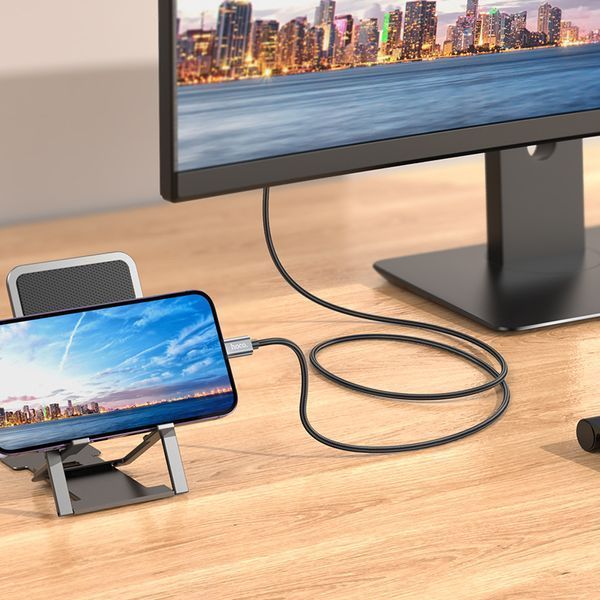 Перехідник HOCO UA27 HD on-screen cable iP to HDTV Metal Gray 722209574 фото