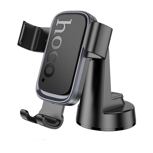 Автодержатель для телефона HOCO H81 Vista Gravity Car holder (center console) Black Metal Gray 969318665 фото