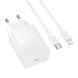 Мережевий зарядний пристрійз кабелем BOROFONE BAS75A Source single port PD30W charger set (C to iP) (EU) White 832868904 фото 1