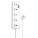 Мережевий подовжувач HOCO AC13A Talento 5-position socket(1C3A) (1,5 m) White 340300641 фото 1