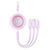 Кабель Baseus Bright Mirror 2 Series Retractable 3-in-1 Fast Charging Data Cable USB to M+L+C 3.5A 1.1m yellow 706903489 фото